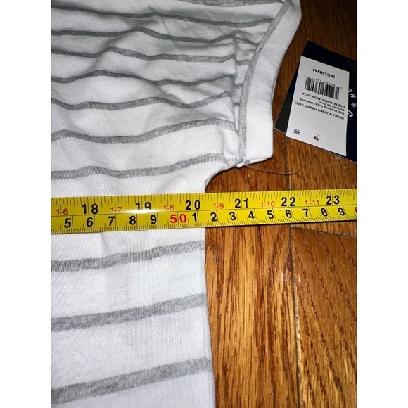 New WOMENS  majestic 47 KANSAS CITY ROYALS BLUE COED STRIPE SHORT SLEEVE SCOOP M - Picture 3 of 9